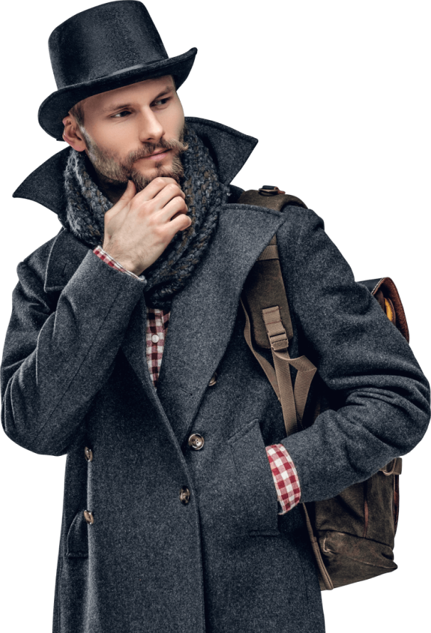 a-man-in-a-jacket-holds-a-backpack
